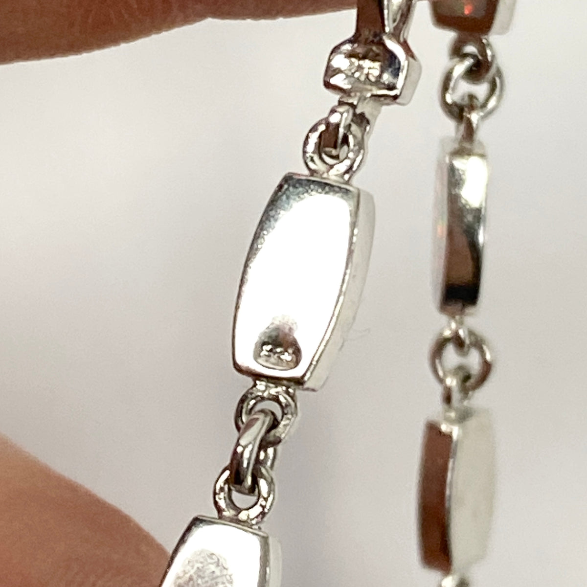 925 Sterling Silber Opal Armband