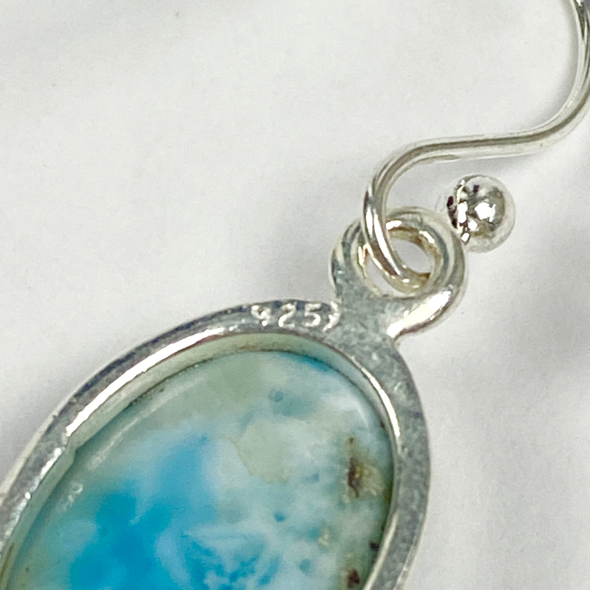 925 Sterling Silber LARIMAR Ohrringe
