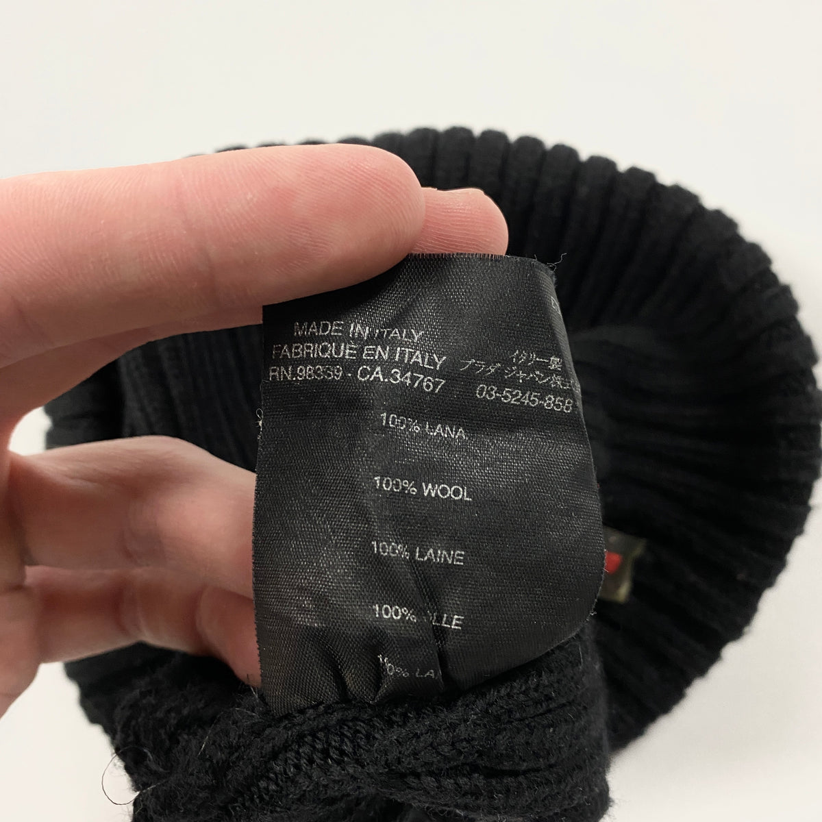 PRADA SPORT Wool Knit Beanie Mütze