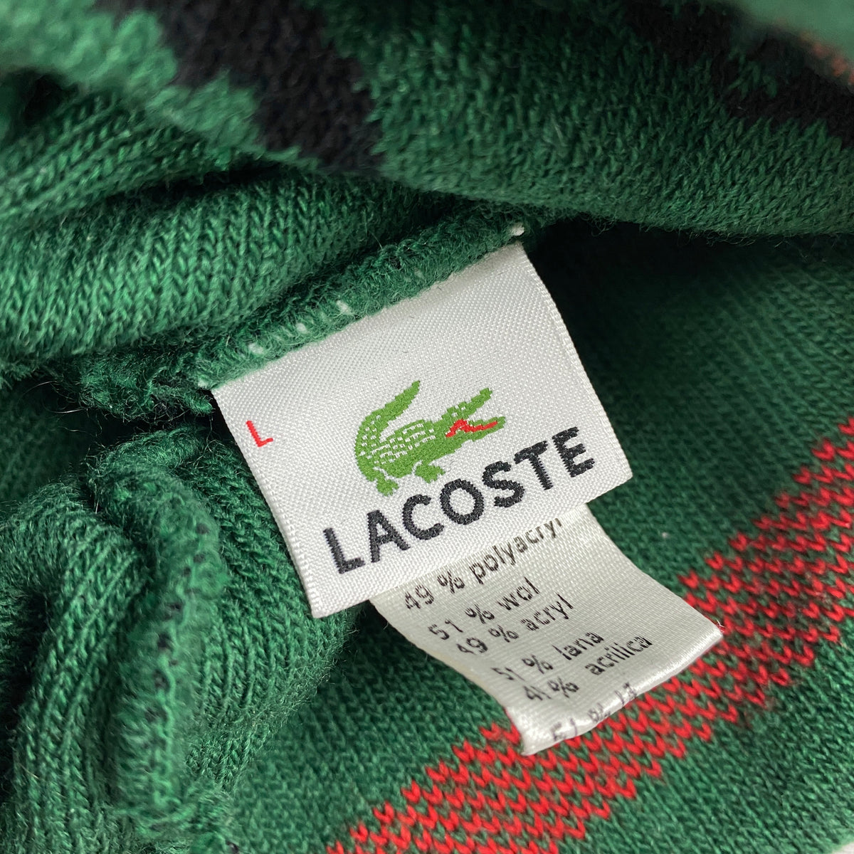 LACOSTE Croco Beanie Mütze