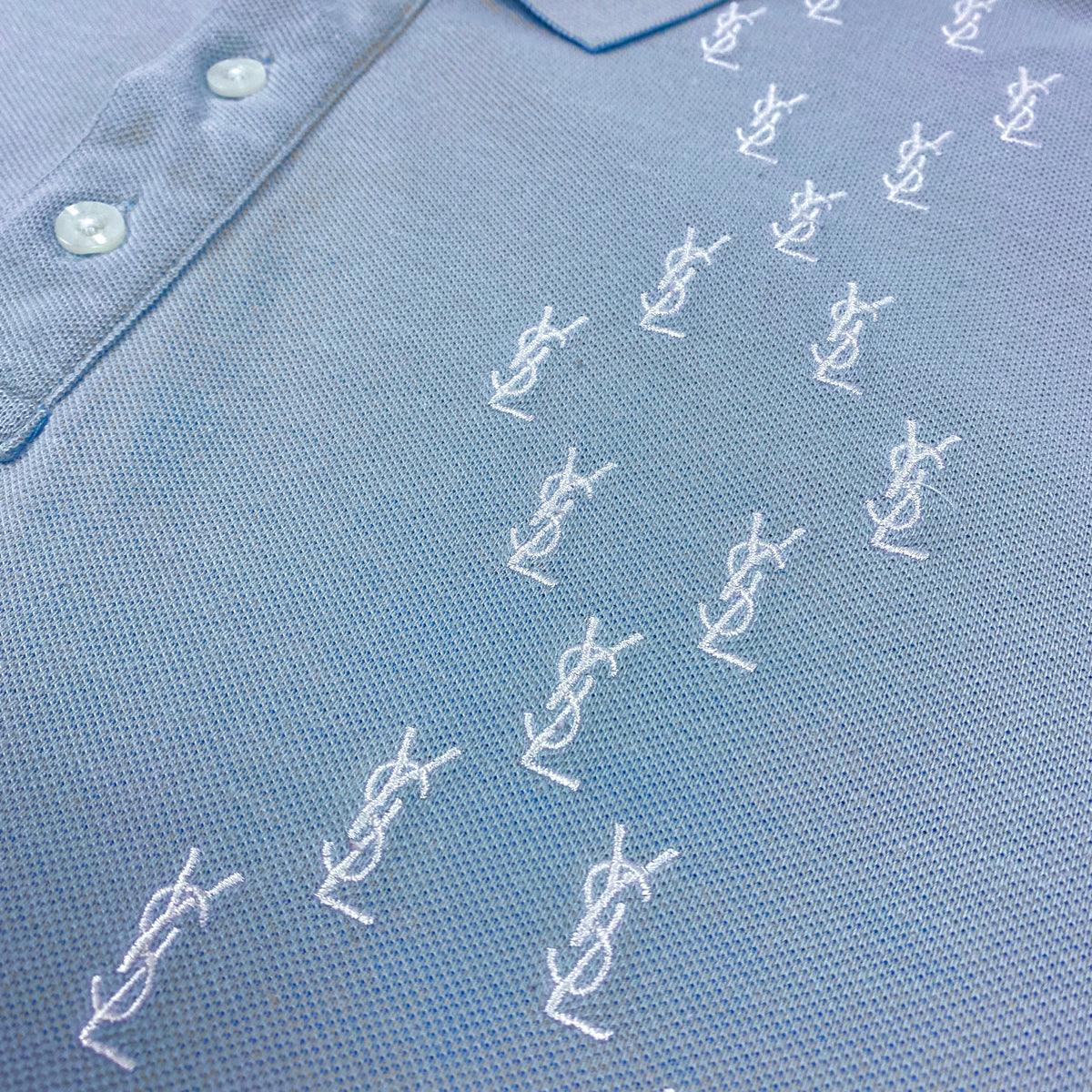 YVES SAINT LAURENT multi logo polo shirt
