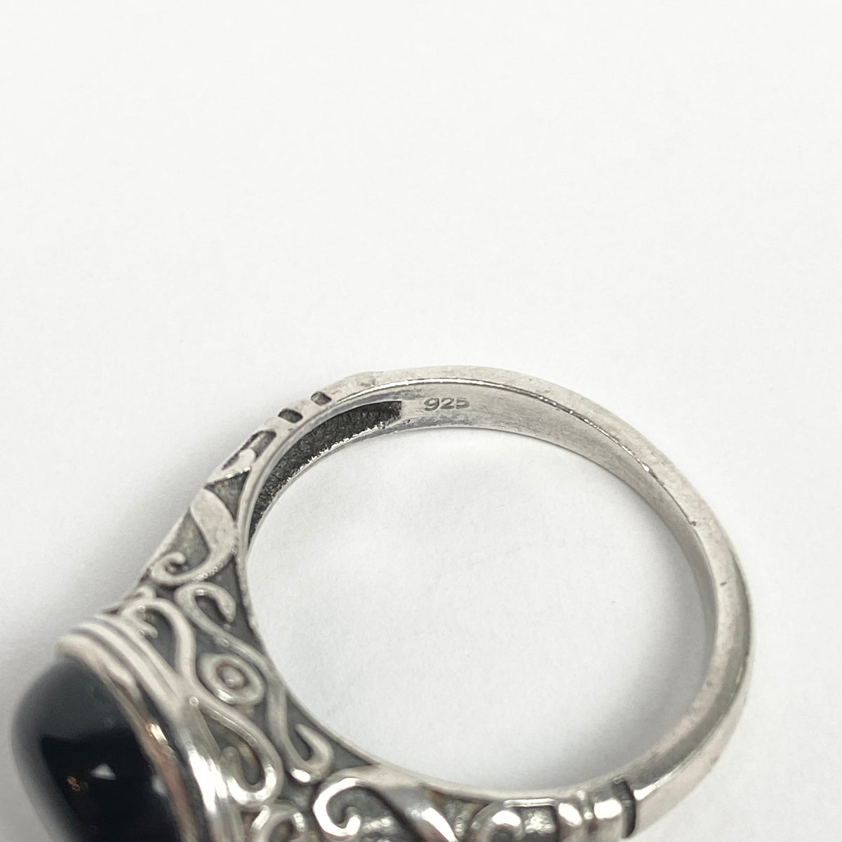 925 Sterling Silber Onyx Ring