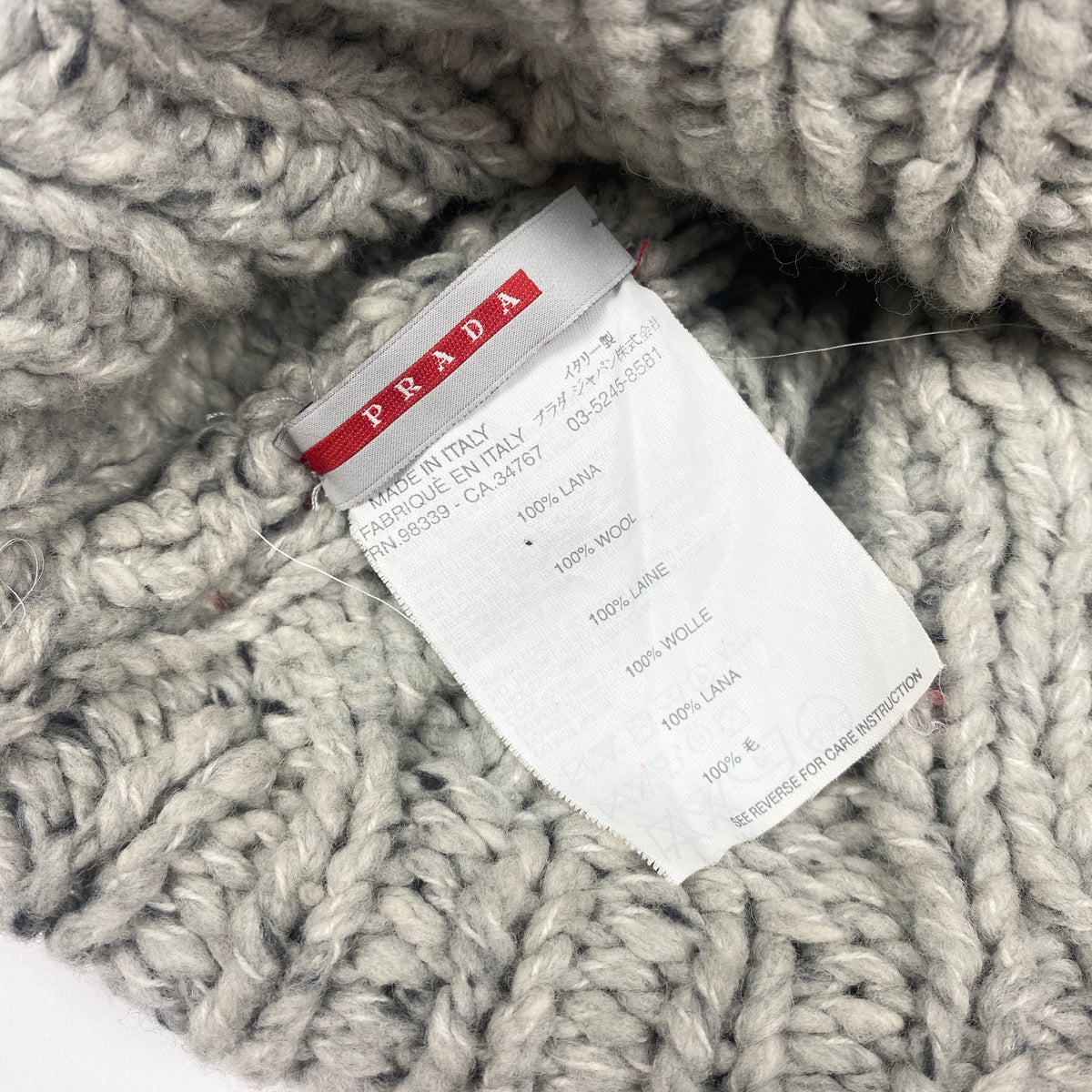 PRADA Wool Knit Beanie Mütze
