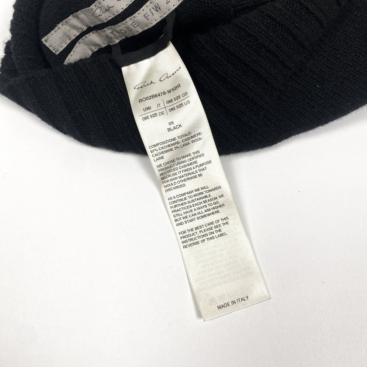 RICK OWENS Knit Balaclava [SS22]