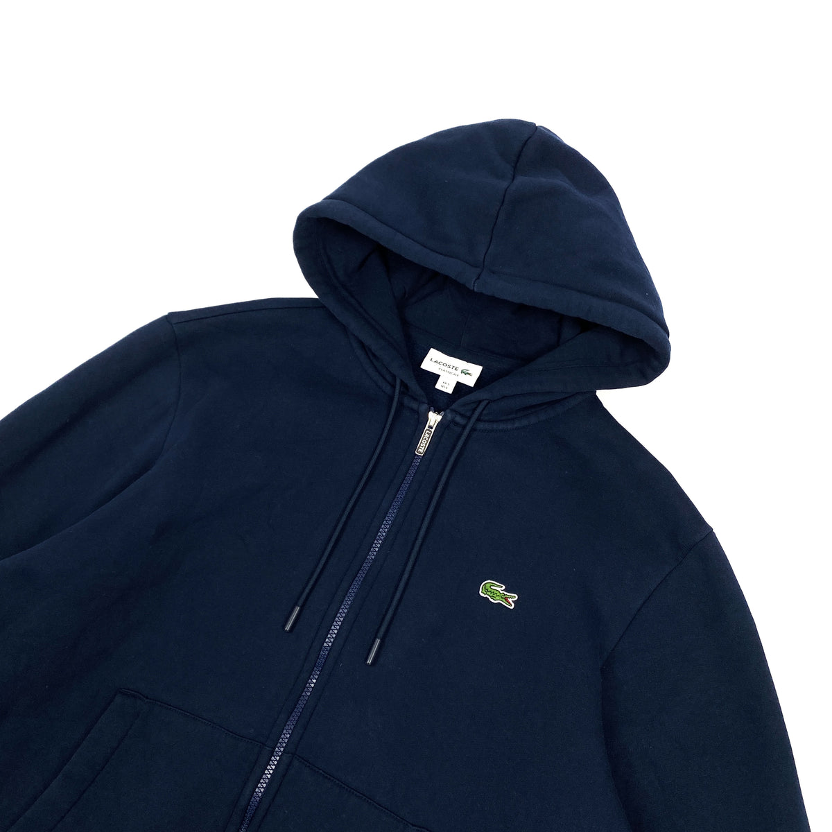 LACOSTE Sleeve Lettering Zip Hoodie