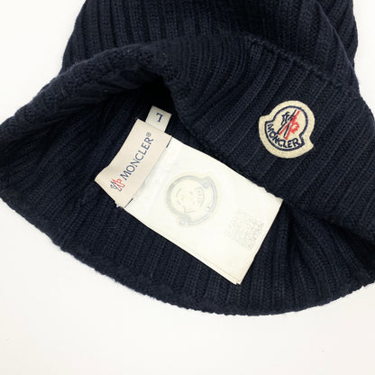 MONCLER Logo Knit Beanie Hat