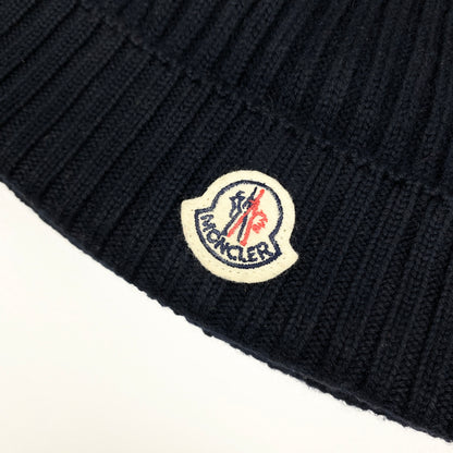 MONCLER Logo Knit Beanie Hat