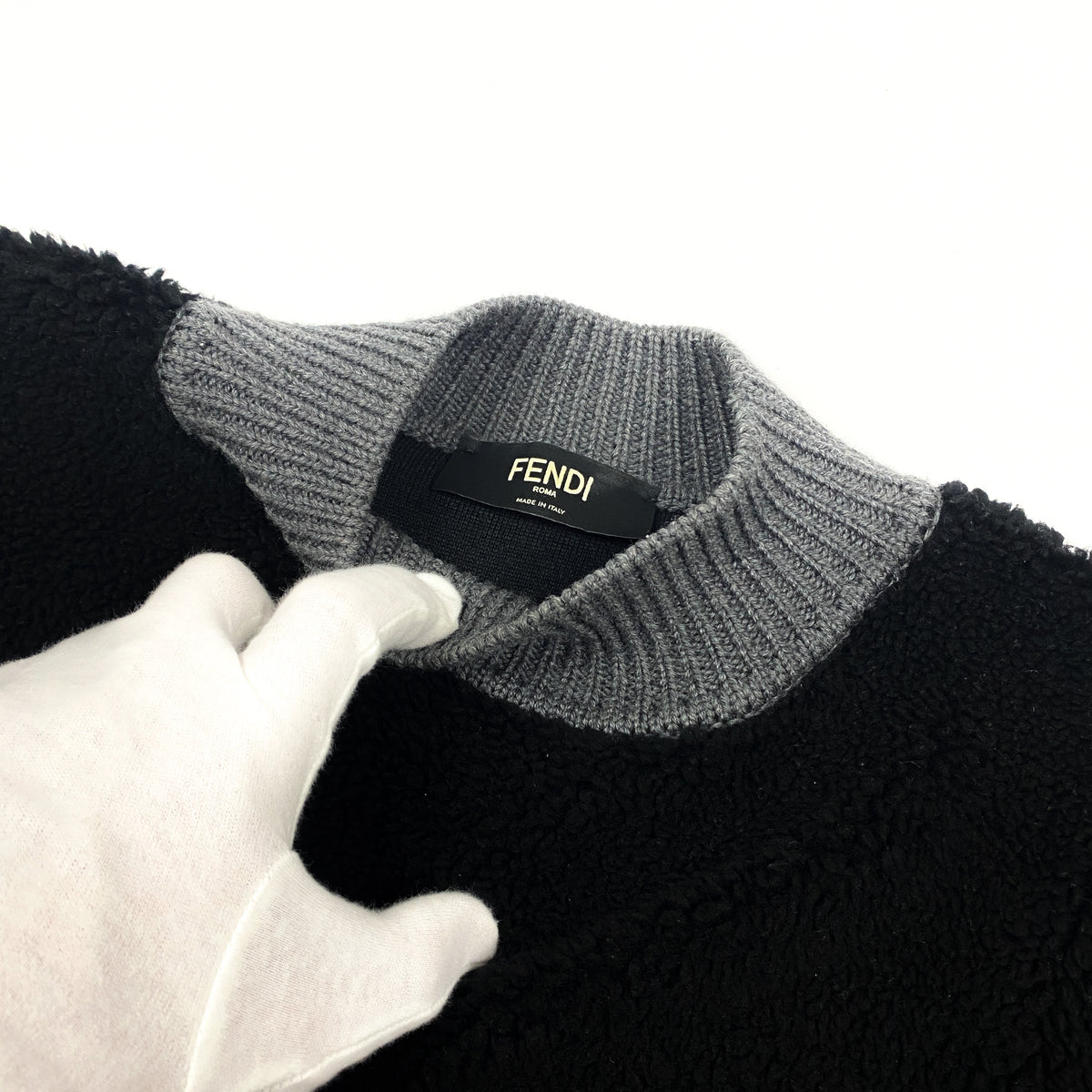 FENDI Fleece Knit Sweater