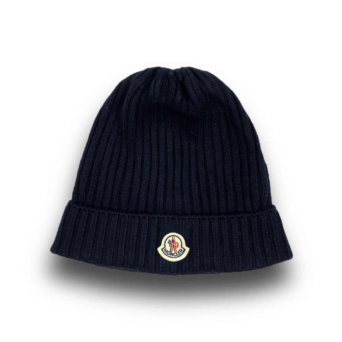 MONCLER Logo Knit Beanie Hat
