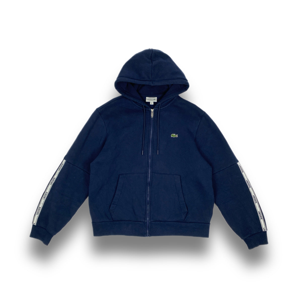 LACOSTE Sleeve Lettering Zip Hoodie