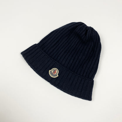 MONCLER Logo Knit Beanie Hat