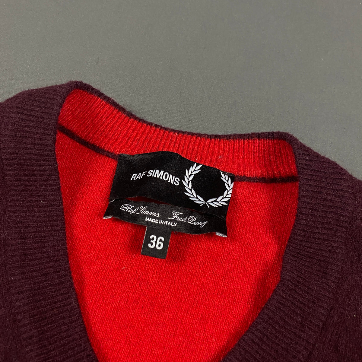 RAF SIMONS x FRED PERRY wool sweater