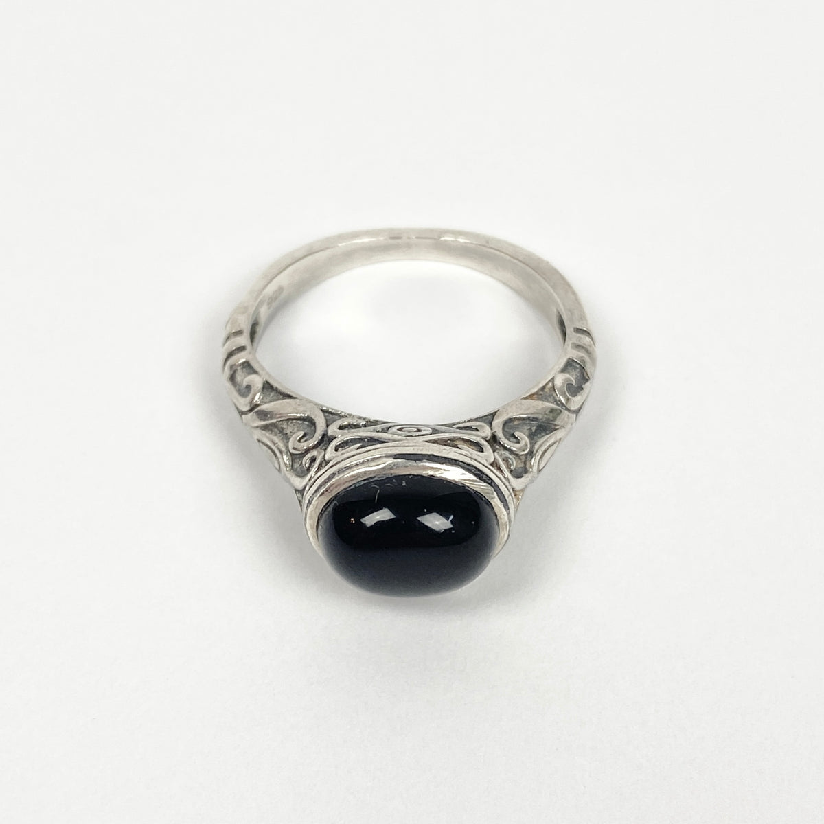 925 Sterling Silber Onyx Ring