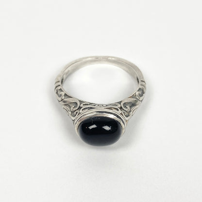 925 Sterling Silber Onyx Ring