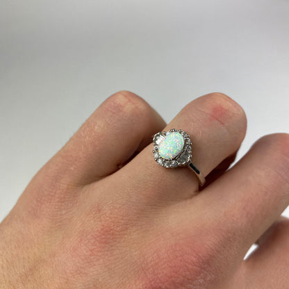 925 Sterling Silver OPAL Ring