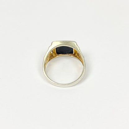 925 Sterling Silber Onyx Ring