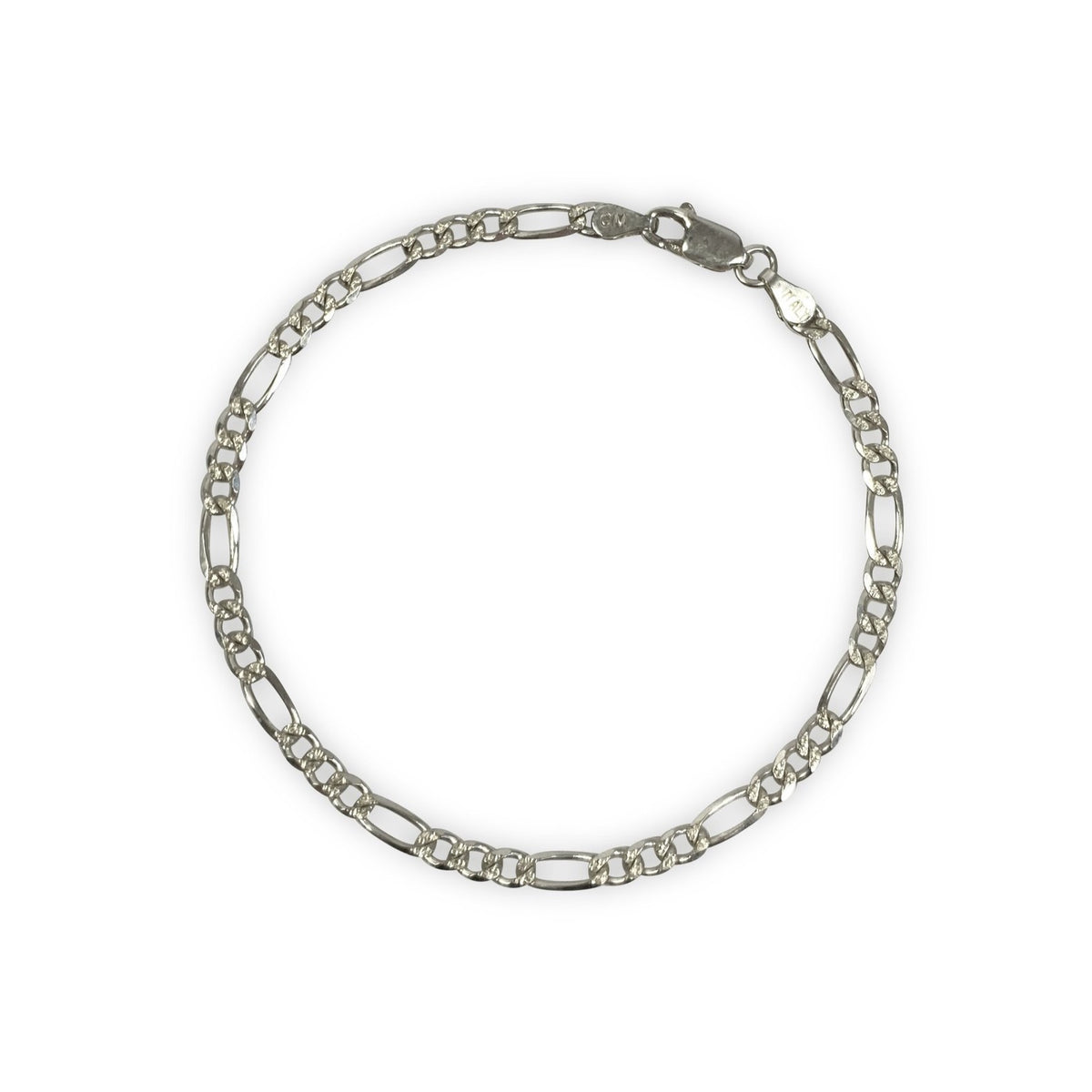925 Sterling Silver Figaro Bracelet / Bracelet