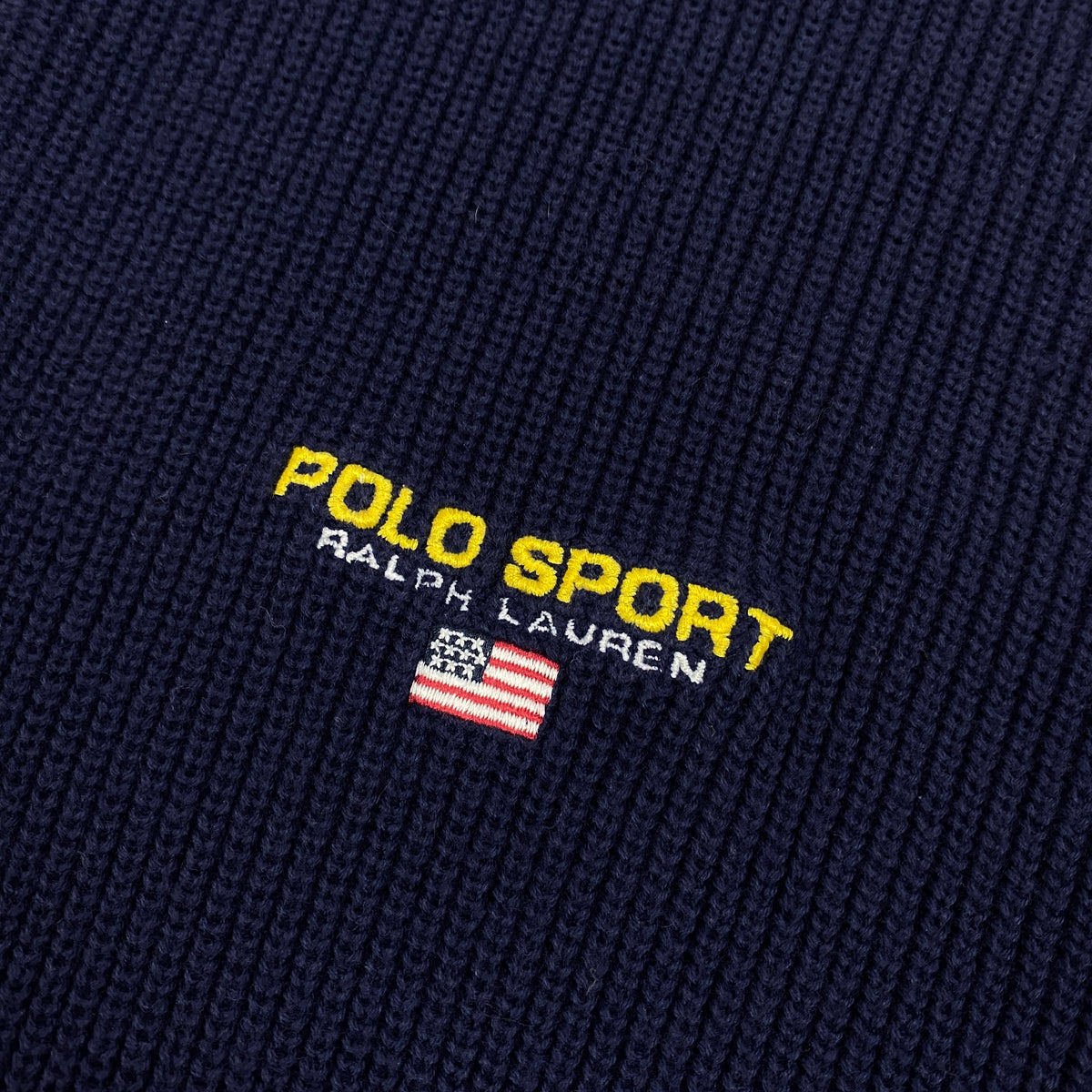 Vintage POLO SPORT Ralph Lauren Wool Knit Half Zip Sweater