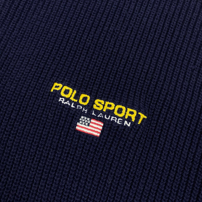 Vintage POLO SPORT Ralph Lauren Wool Knit Half Zip Sweater