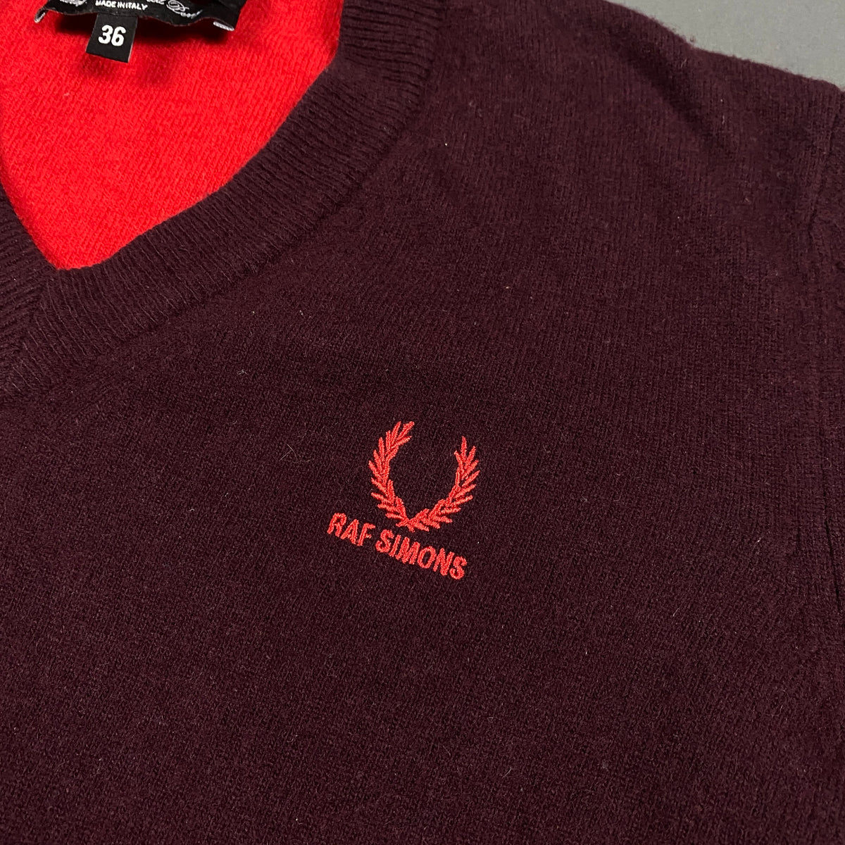 RAF SIMONS x FRED PERRY wool sweater