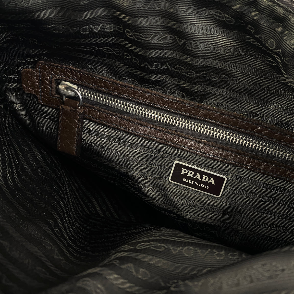 Vintage PRADA Leather Padded Messenger Bag