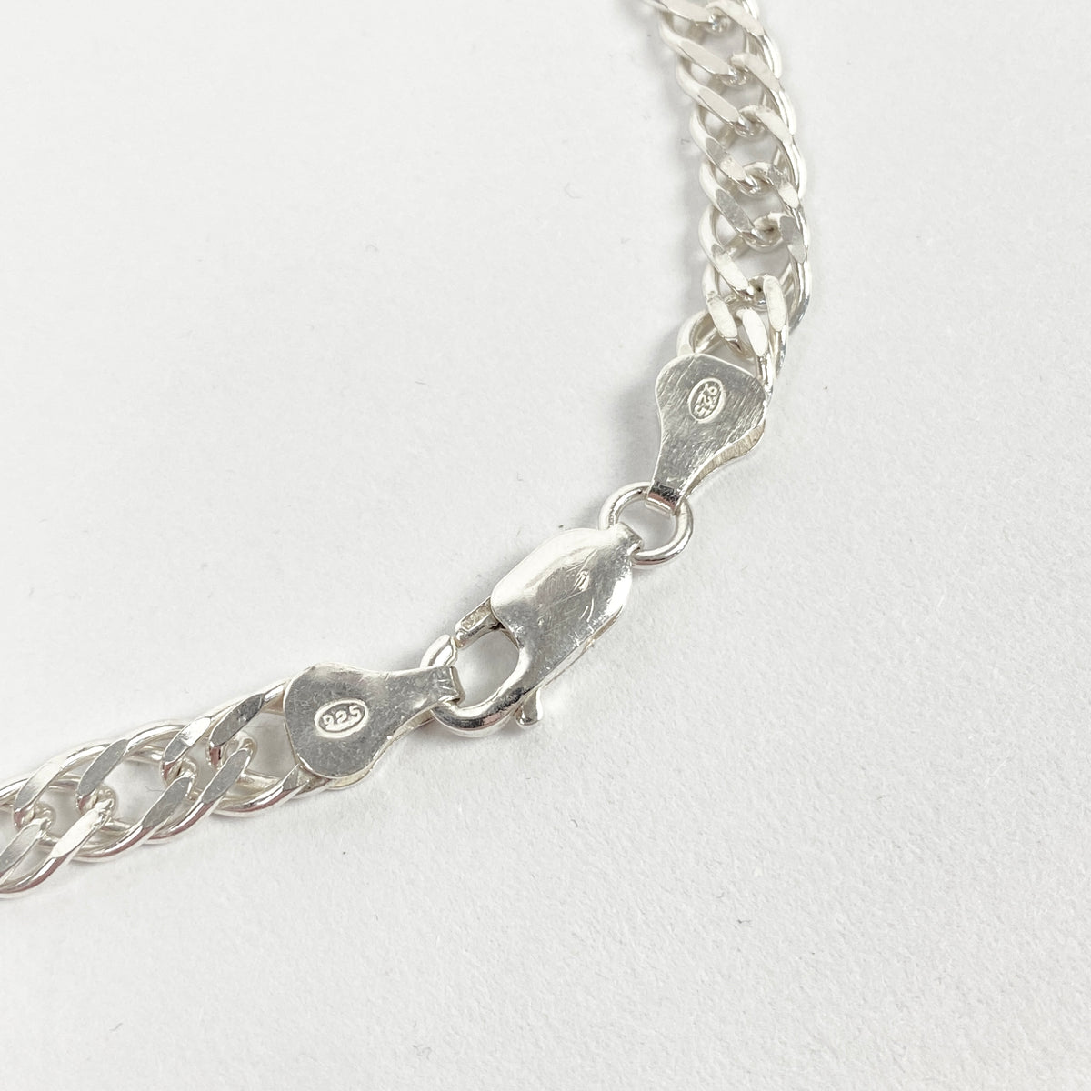925 Sterling Silver Double Cuban Bracelet