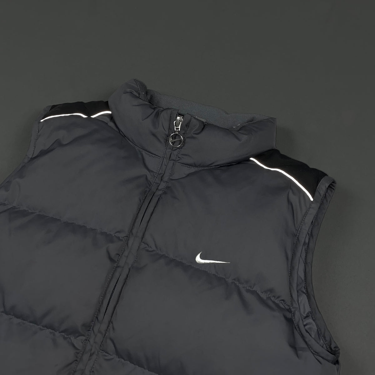 Vintage NIKE Reflective Back Swoosh Puffer Vest
