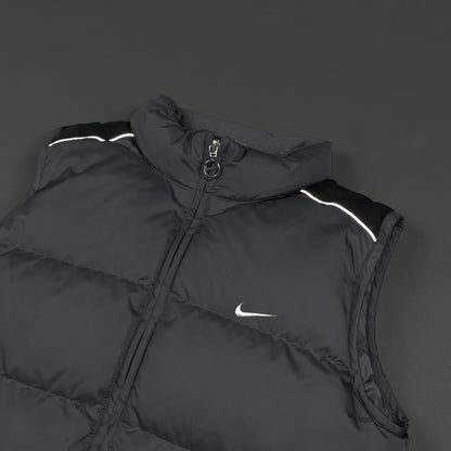 Vintage NIKE Reflective Back Swoosh Puffer Vest