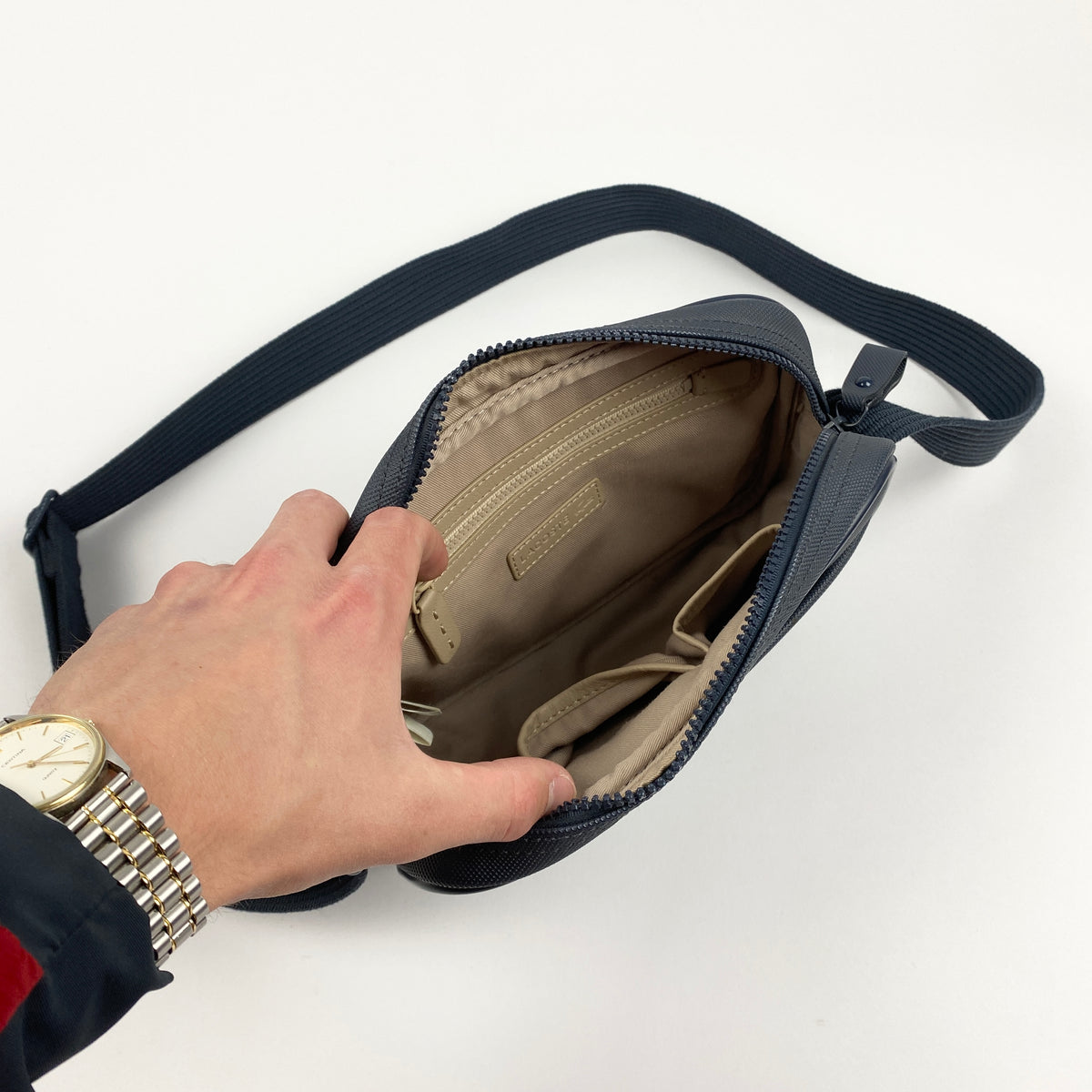 LACOSTE logo shoulder bag