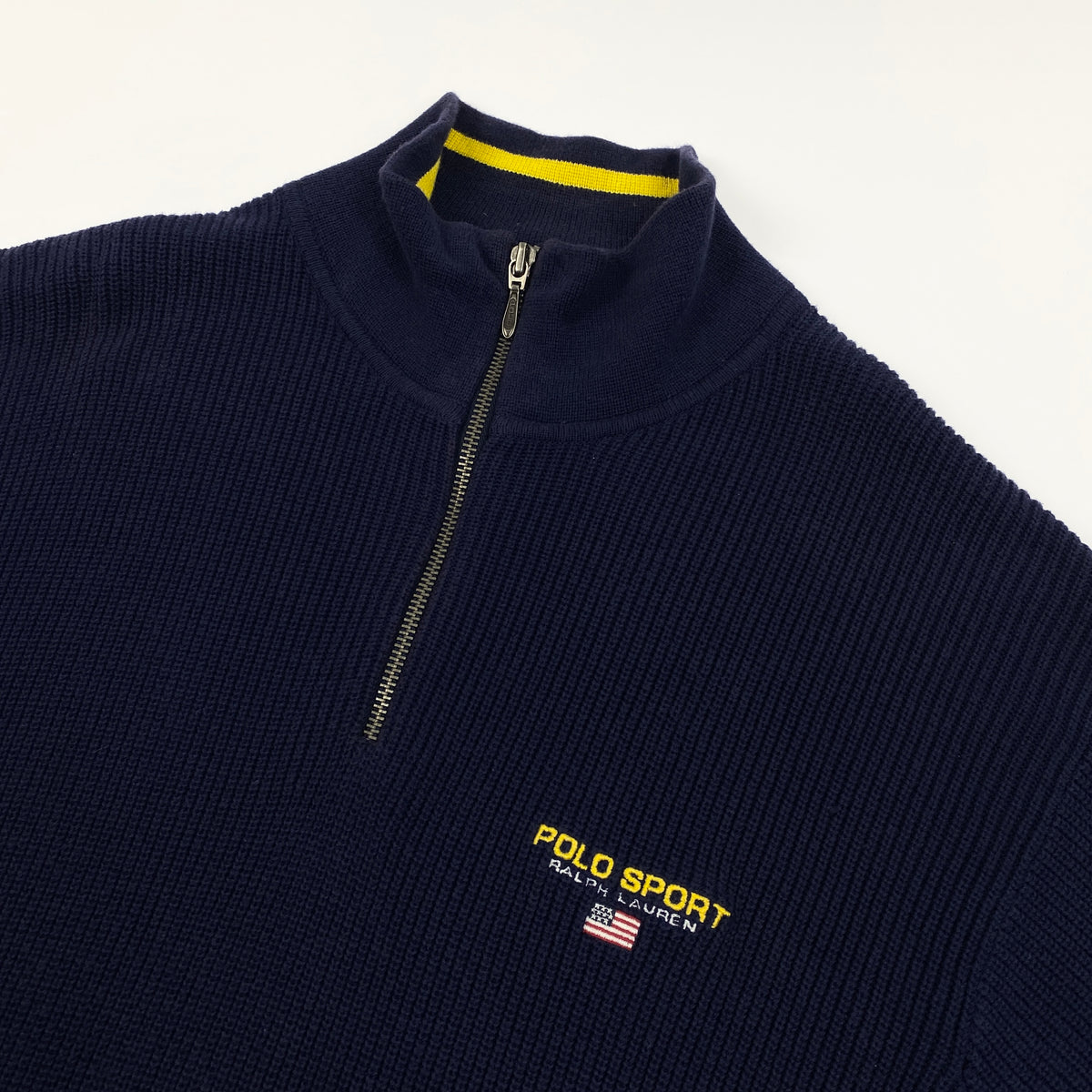 Vintage POLO SPORT Ralph Lauren Wool Knit Half Zip Sweater