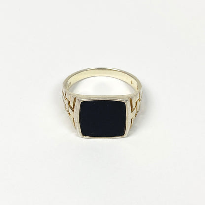 925 Sterling Silber Onyx Ring