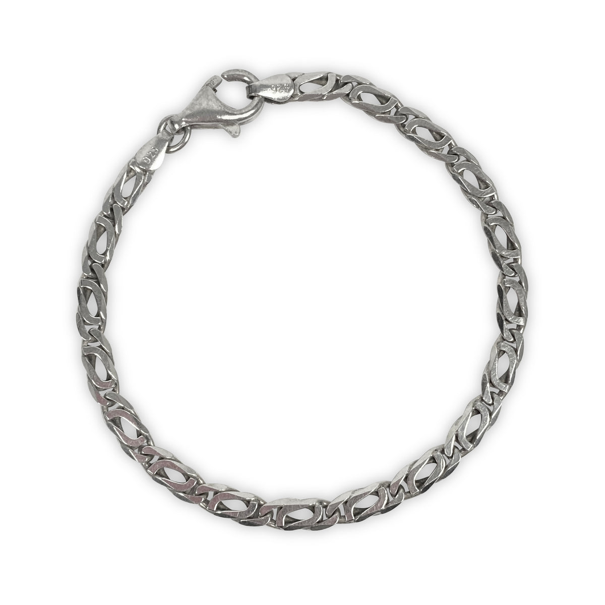 925 Sterling Silver Double Cuban Bracelet / Bracelet
