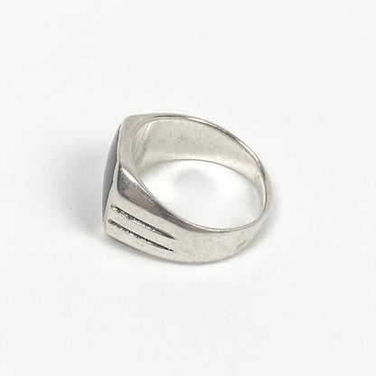 925 Sterling Silber Onyx Ring