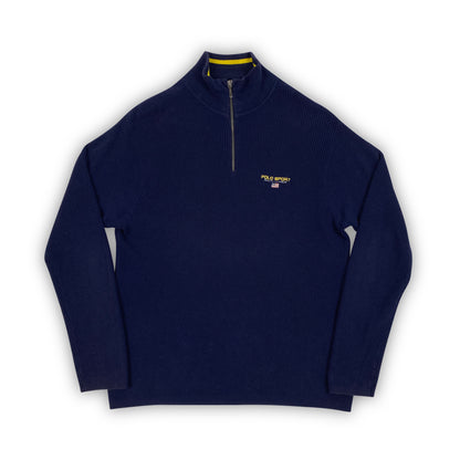 Vintage POLO SPORT Ralph Lauren Wool Knit Half Zip Sweater