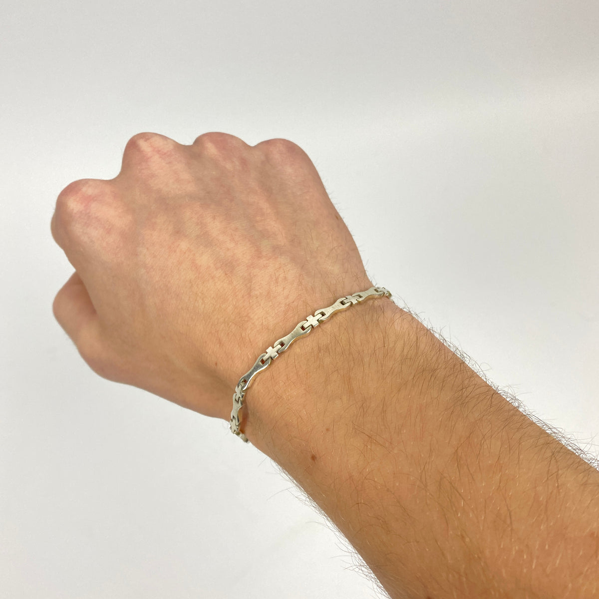 925 Sterling Silver Bone Bracelet / Bracelet