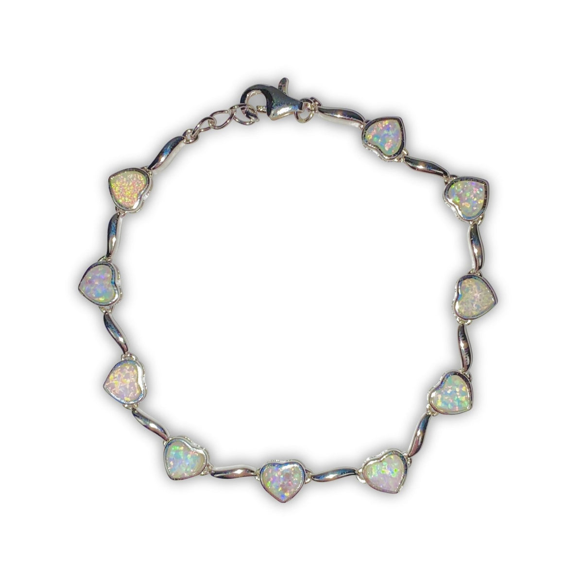 925 Sterling Silber Opal Armband