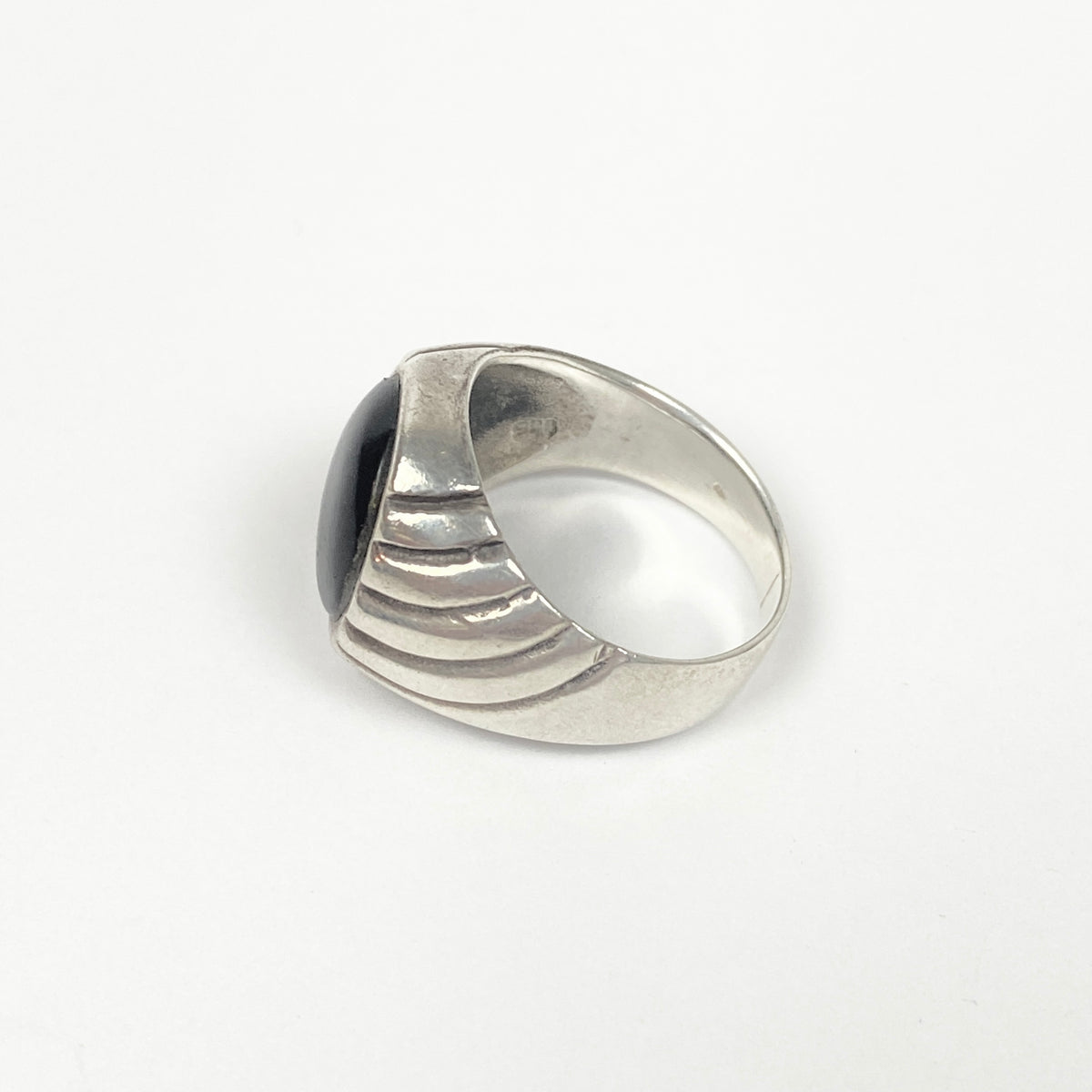 925 Sterling Silver Onyx Stone Ring