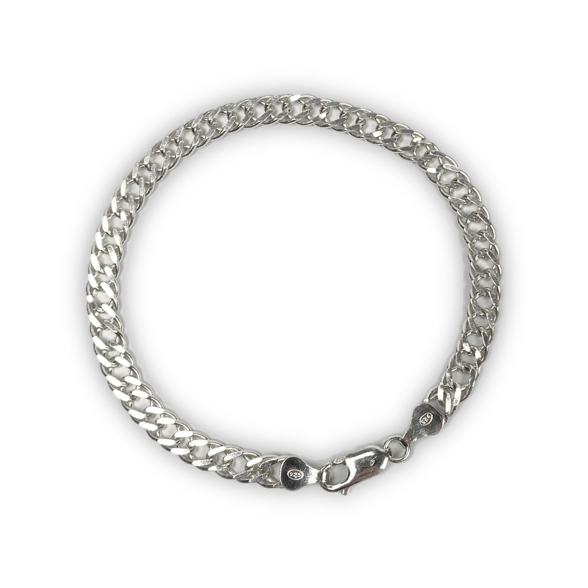 925 Sterling Silver Double Cuban Bracelet