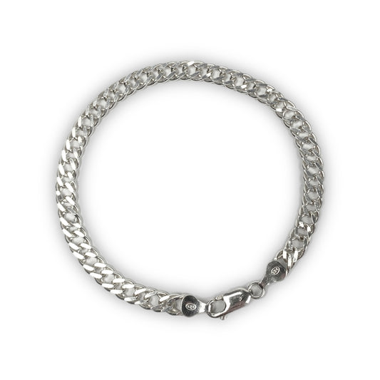925 Sterling Silber Doppelpanzer Armband