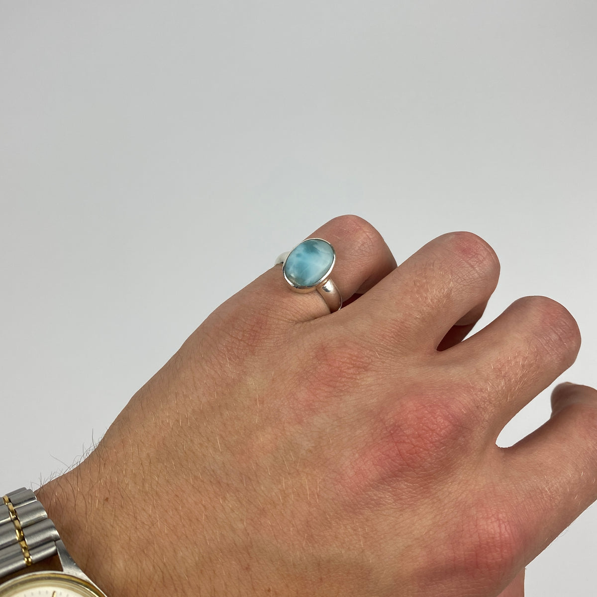 925 Sterling Silver LARIMAR Ring