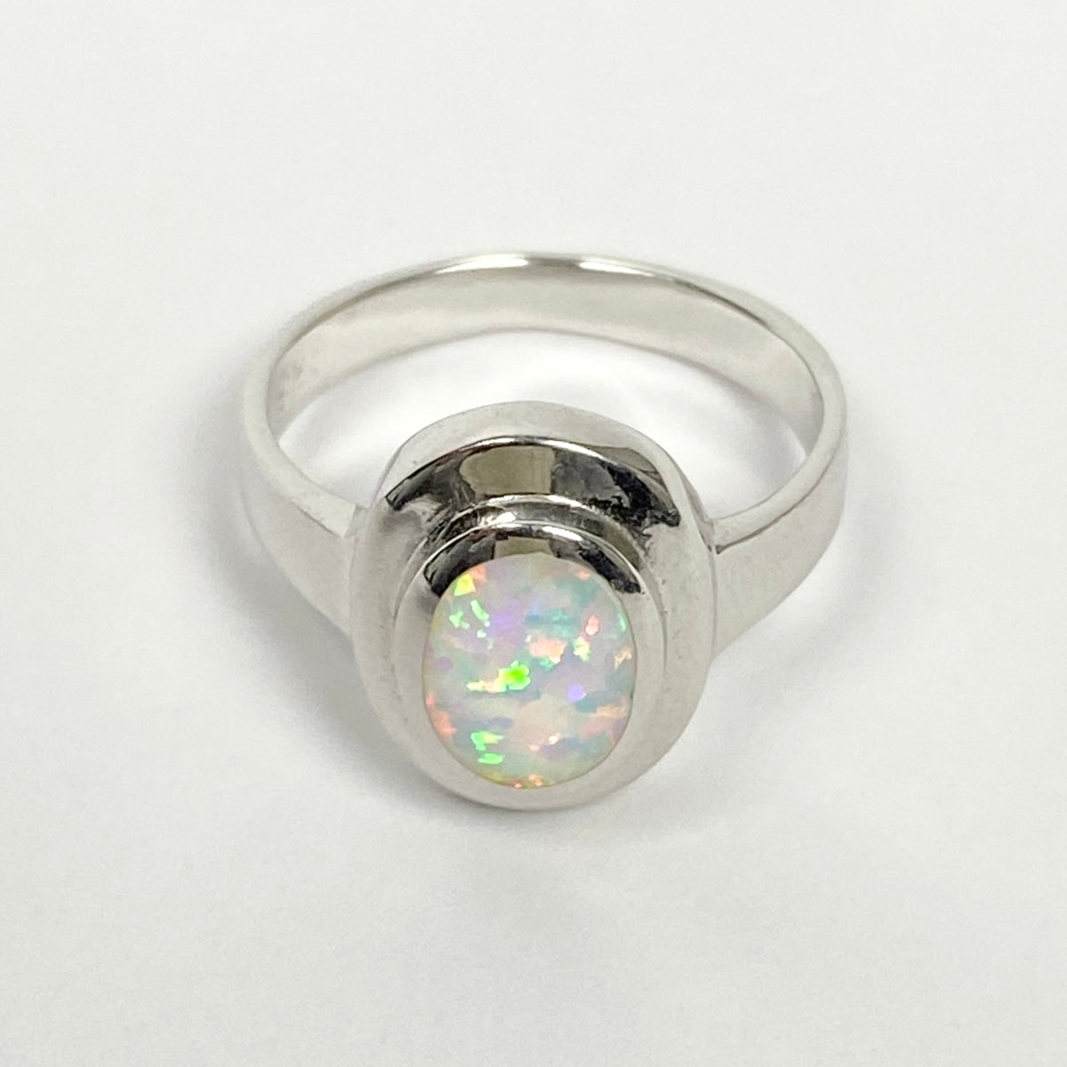 925 Sterling Silver OPAL Ring