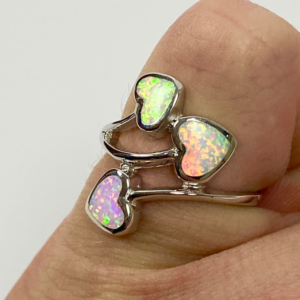 925 Sterling Silver OPAL Ring