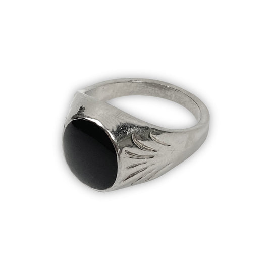 925 Sterling Silber Onyx Ring