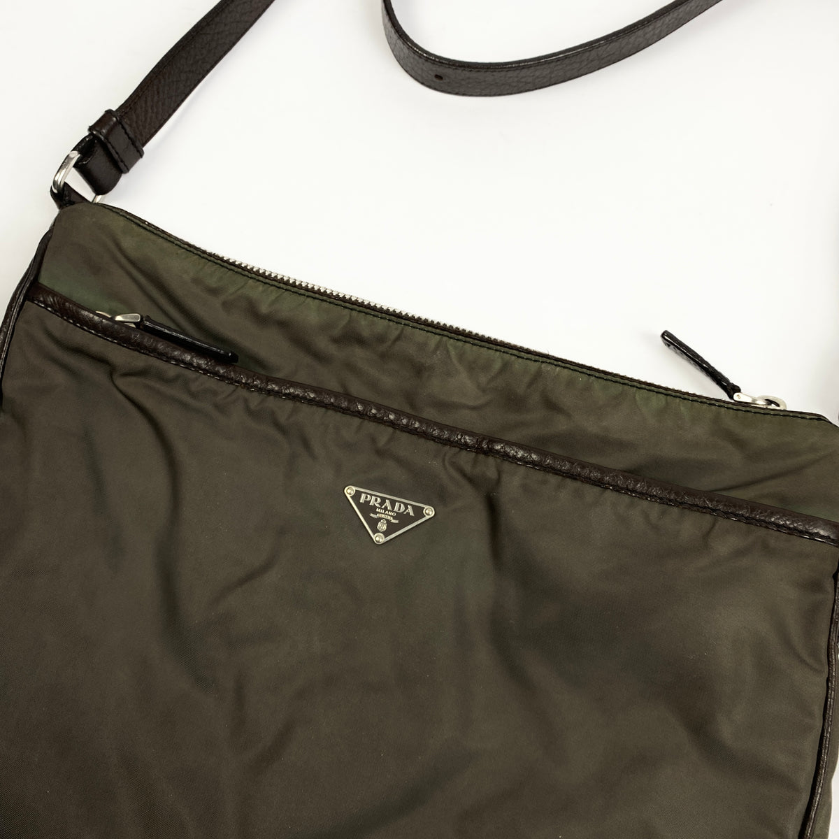 Vintage PRADA Leather Padded Messenger Bag