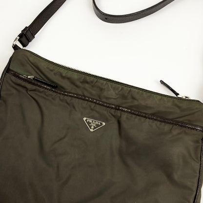 Vintage PRADA Leather Padded Messenger Bag