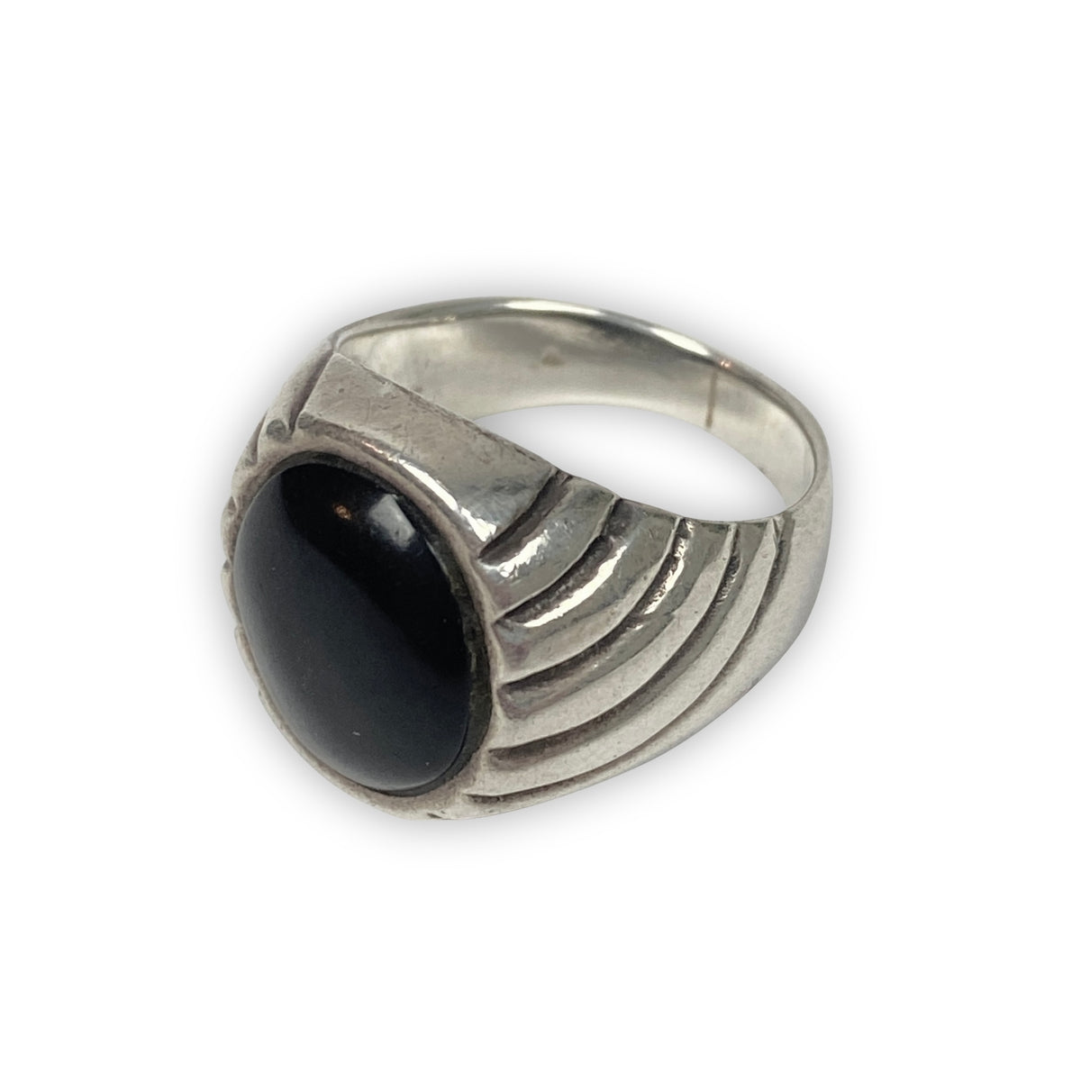 925 Sterling Silver Onyx Stone Ring