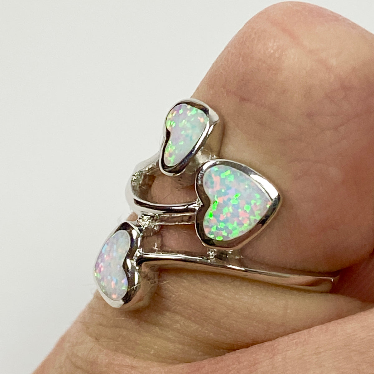 925 Sterling Silver OPAL Ring