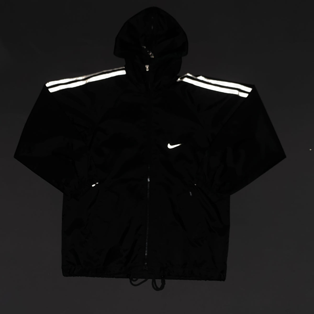 Vintage NIKE Reflective Back Swoosh Windbreaker / Track Jacket