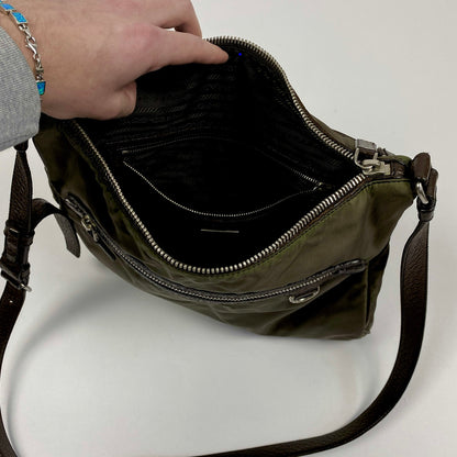 Vintage PRADA Leather Padded Messenger Bag
