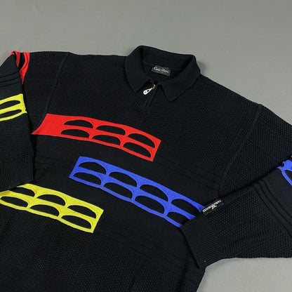 CARLO COLUCCI Half-Zip Knit Sweater